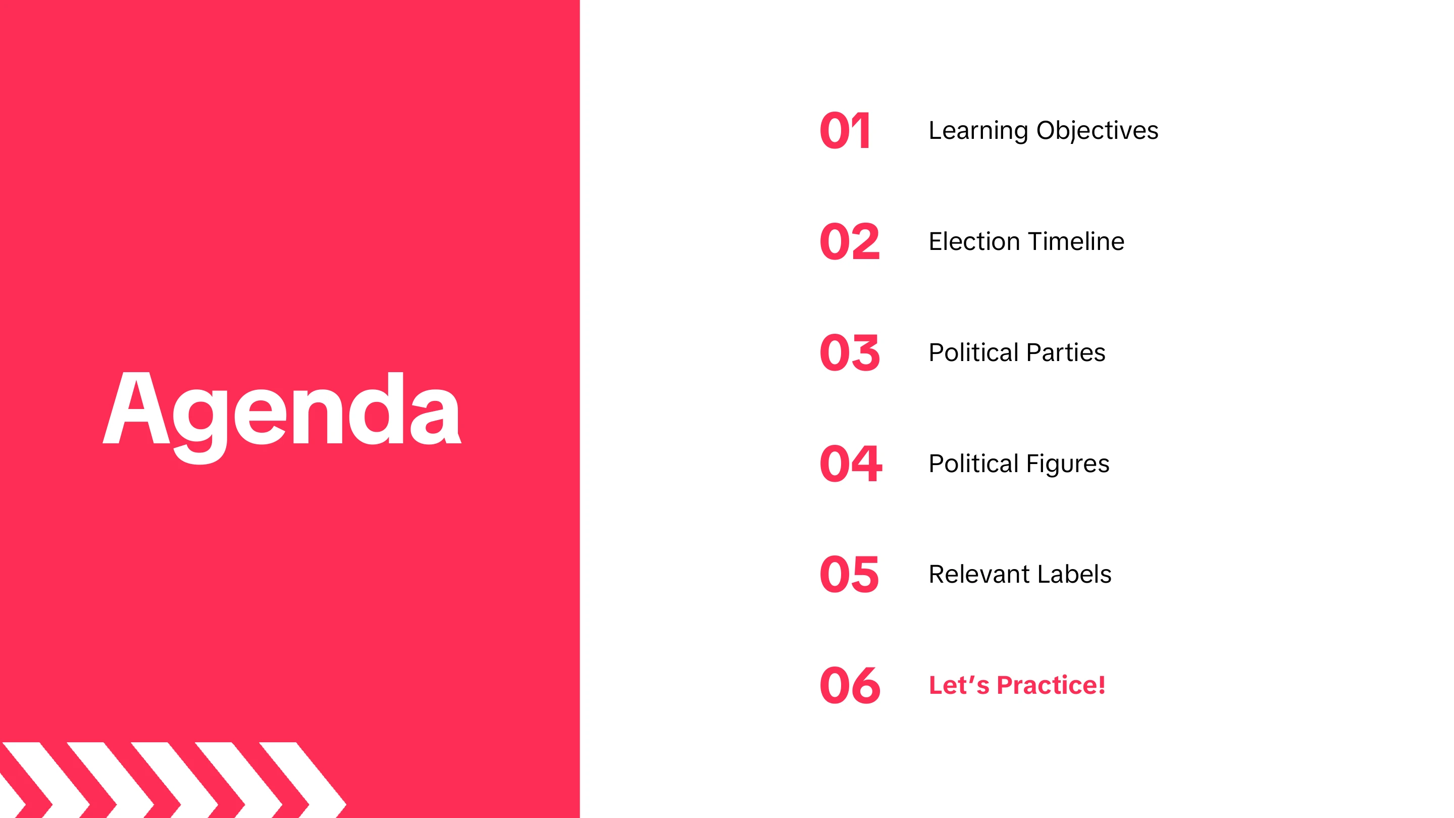 Slide 2 of the election training template deck.