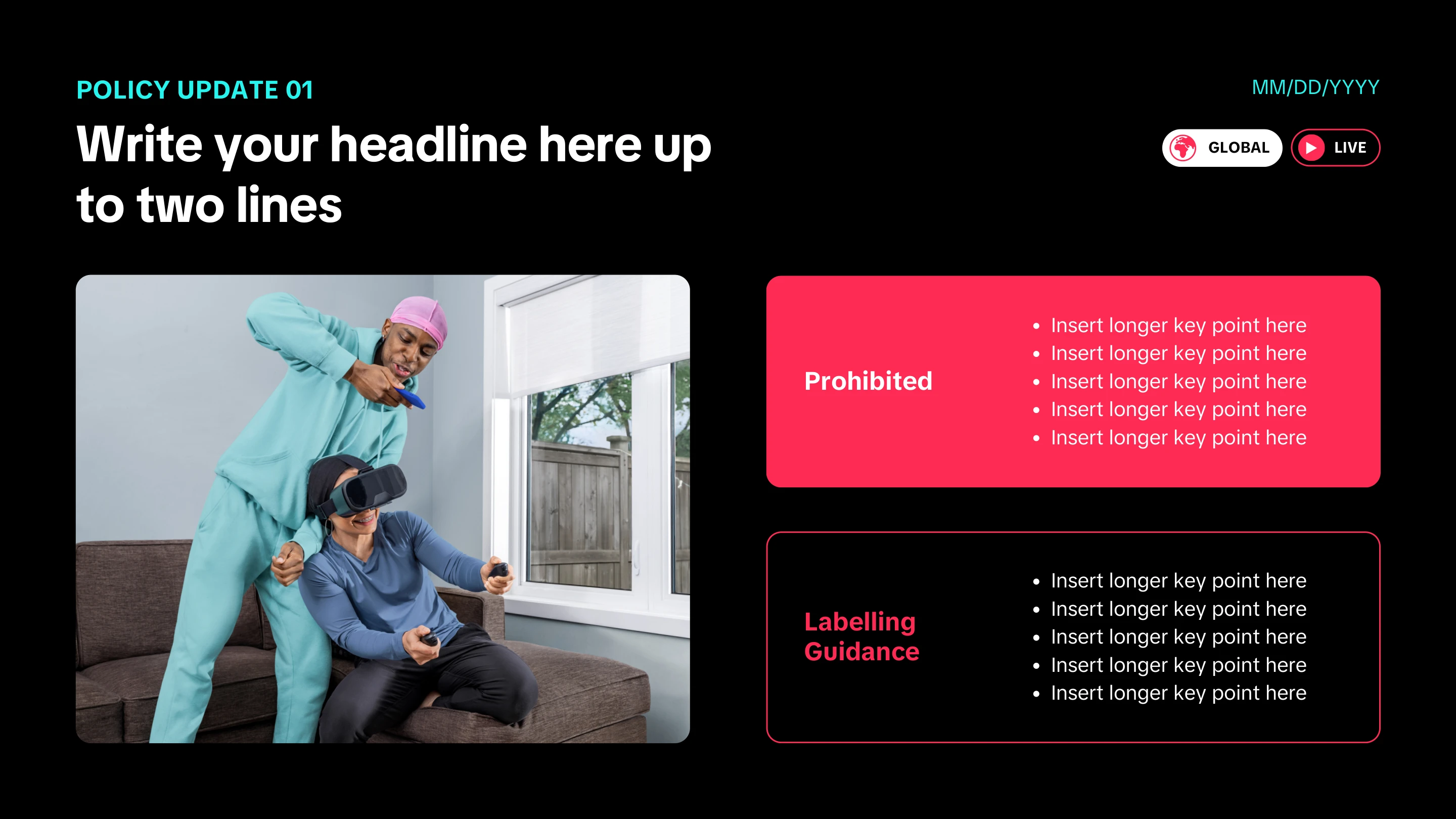 Slide 10 of the policy iteration instructor-led training deck.